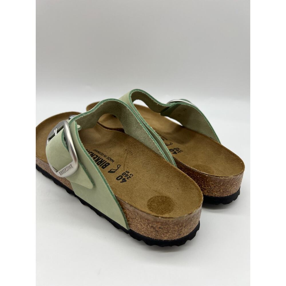 Birkenstock Gizeh Big Buckle Nubuck Leather Matcha Women's Size 9 New - Picture 8 of 16
